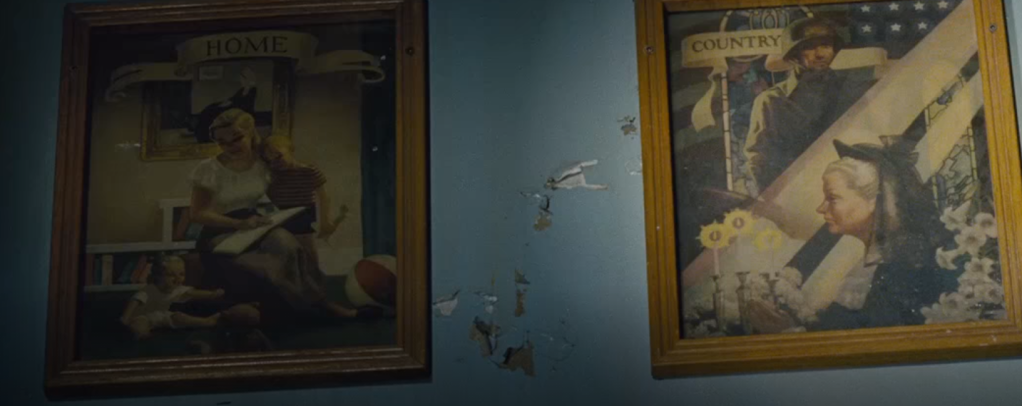 Paintings depicting "Loyalty" and "Country" are seen in the school, indicating some hardcore nationalist brainwashing thanks to the religious cult that essentially runs Silent Hill.